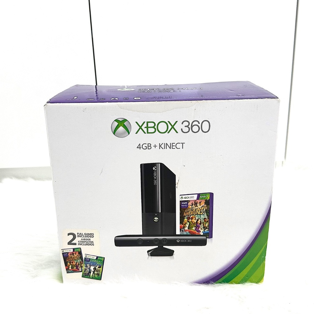 XBOX 360e + Kinect (Full Body Camera Controller) +2 Games (NEW) $800 MSRP (RARE) - Picture 2 of 3